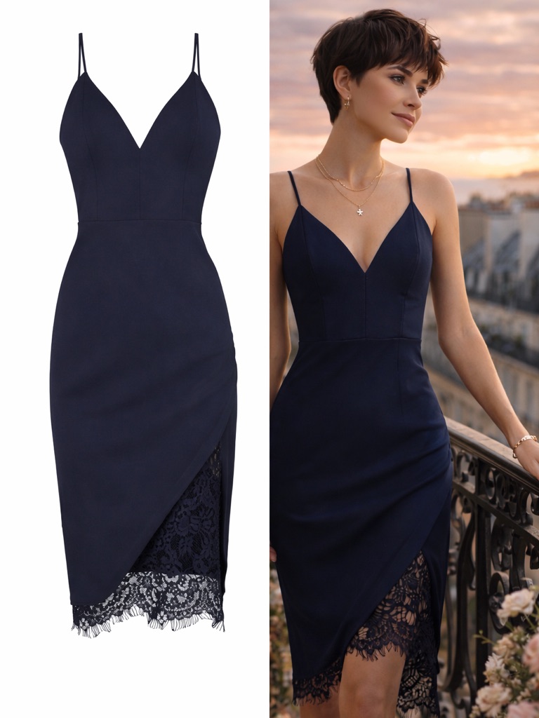 Astr The Label Lace Back Dress Navy Sleeveless Cocktail Wedding Guest S Nwt